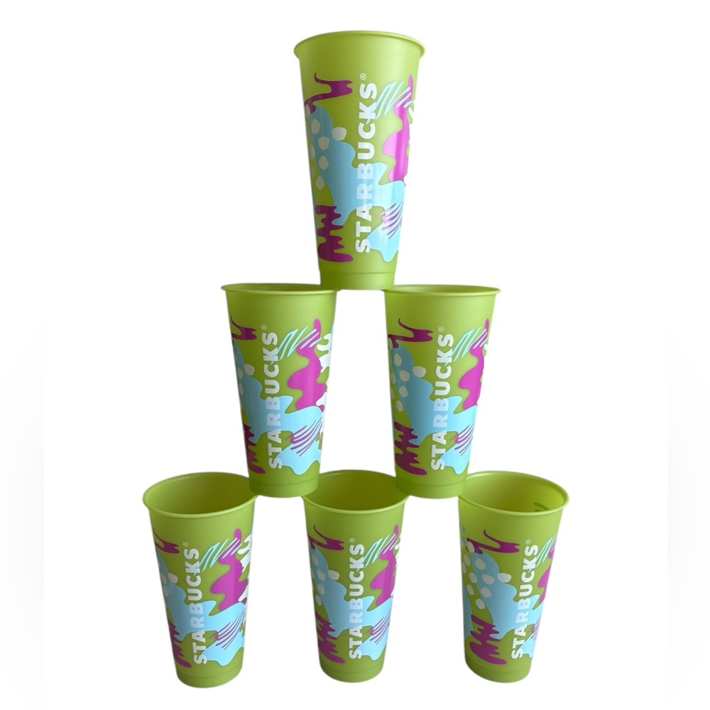 Starbuck 2020 Collectable Set Of 6 UV Color Changing Tumblers 24 oz NO LIDS